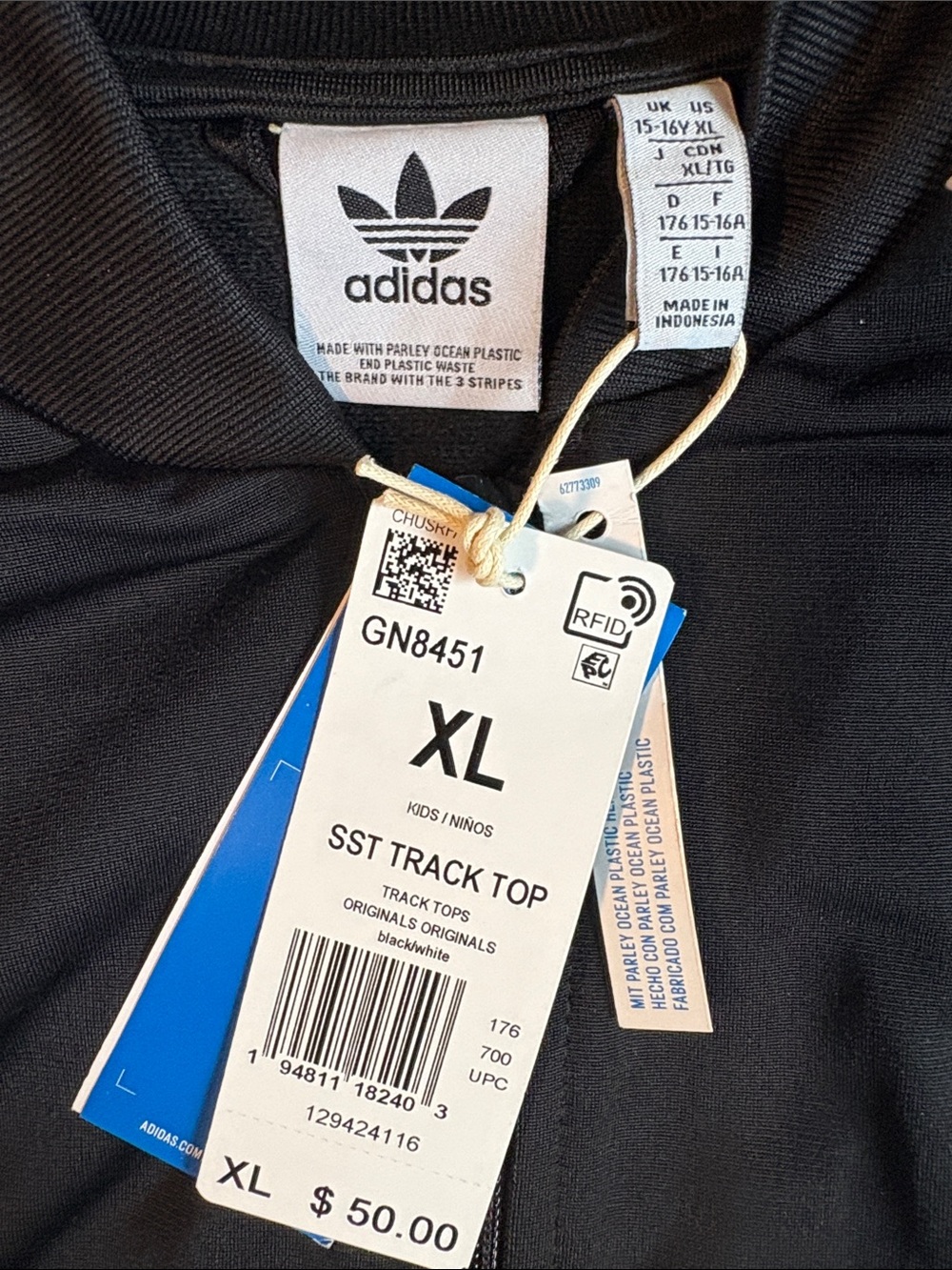 Adidas Men’s Striped Tracksuit Jacket NWT - Picture 3 of 3